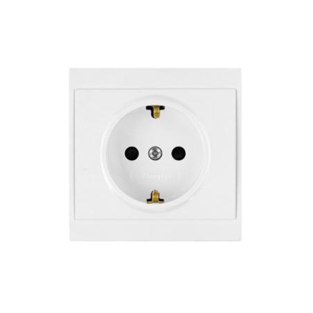 Abex Luna biały - gniazdo pojedyncze Schuko PT-17L Abex