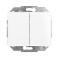 Abex Nova biały - łącznik instalacyjny świecznikowy, podświetlany WP-2N/S