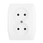 Abex Nova biały - gniazdo wtyczkowe podwójne PT-5N