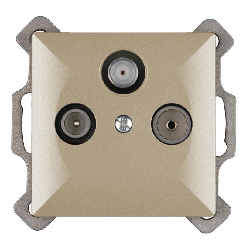 Abex Perła satyna - gniazdo antenowe satelitarne GAPS-1P