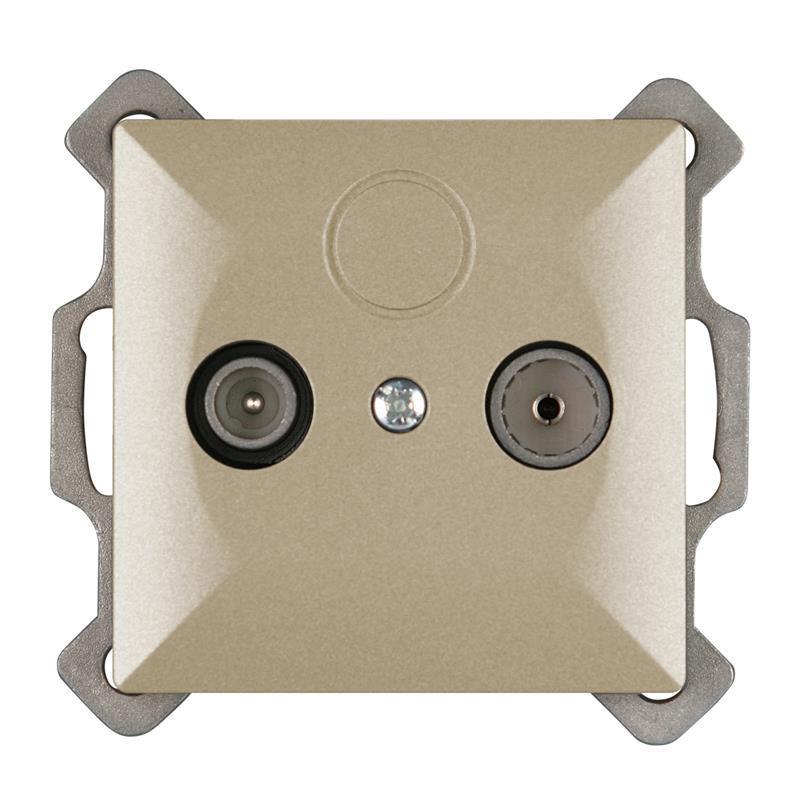 Abex Perła satyna - gniazdo antenowe końcowe GAP-P/K Abex Perła satyna - gniazdo antenowe końcowe GAP-P/K